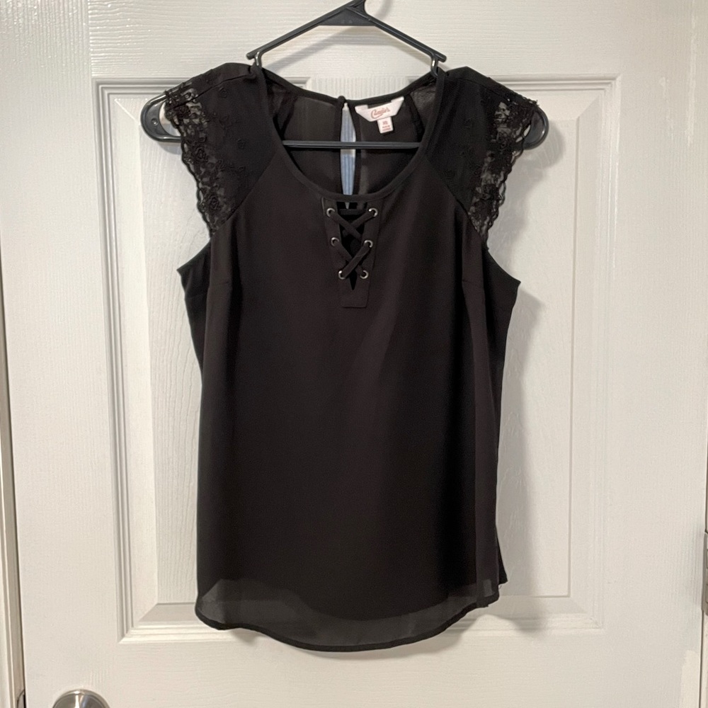 Black tank top